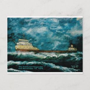 Edmund Fitsgerald 1996 met tekst Briefkaart