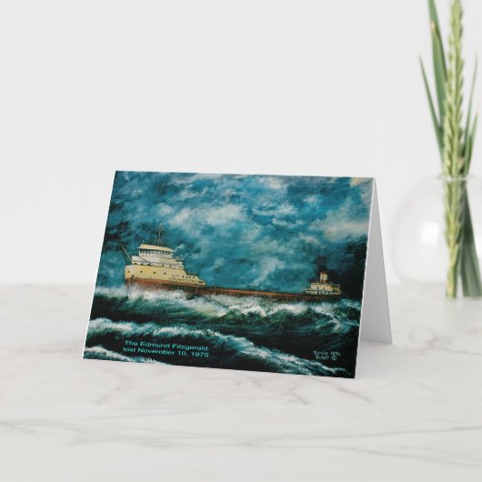 Edmund Fitsgerald 1996 met tekst Kaart (Voorkant)