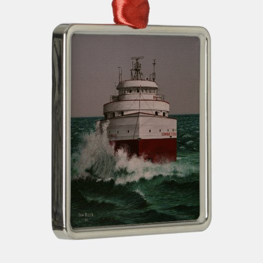 Edmund Fitzgerald by Tom Rock Metalen Ornament (Rechts)