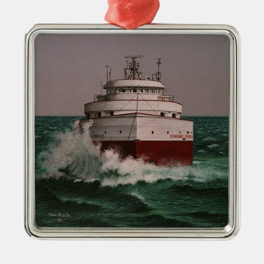 Edmund Fitzgerald door Tom Rock Metalen Ornament (Voorkant)