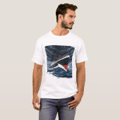 Edmund Fitzgerald Great Lakes Storm Kunst T-shirt (Voorkant volledig)