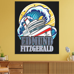 Edmund Fitzgerald   Hulde aan het legendarische sc Canvas Afdruk