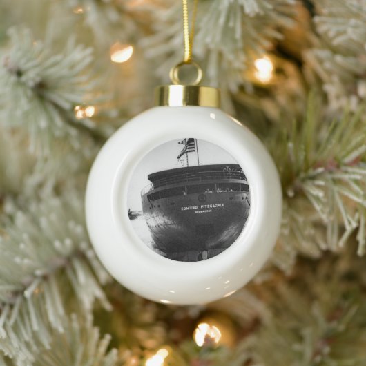 Edmund Fitzgerald Keramische Bal Ornament (Boom)