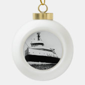 Edmund Fitzgerald Keramische Bal Ornament (Voorkant)