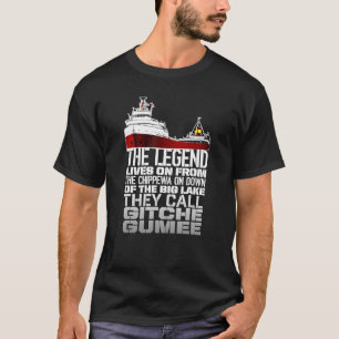 Edmund Fitzgerald noemen ze Gitche-gymspel T-shirt