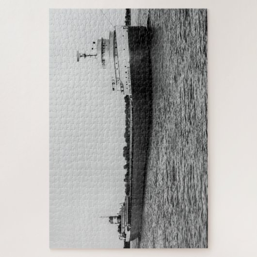 Edmund Fitzgerald op St. Clair River Original Legpuzzel (Verticaal)