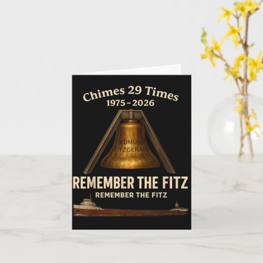 Edmund Fitzgerald, Remember The Fitz Great Lakes M Kaart (Gele Bloem)