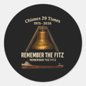 Edmund Fitzgerald, Remember The Fitz Great Lakes M Ronde Sticker (Voorkant)