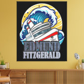 Edmund Fitzgerald | Tribute to the Legendary Ship Canvas Afdruk (Insitu (Woonkamer))