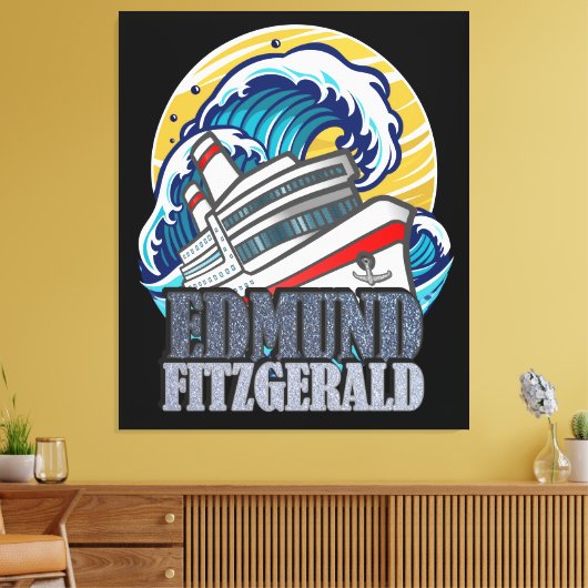 Edmund Fitzgerald | Tribute to the Legendary Ship Canvas Afdruk (Insitu (Woonkamer))
