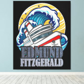 Edmund Fitzgerald | Tribute to the Legendary Ship Canvas Afdruk (Insitu (Houten vloer))
