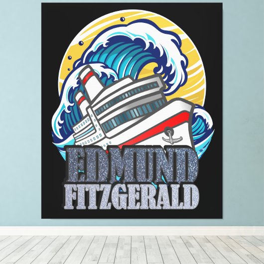 Edmund Fitzgerald | Tribute to the Legendary Ship Canvas Afdruk (Insitu (Houten vloer))