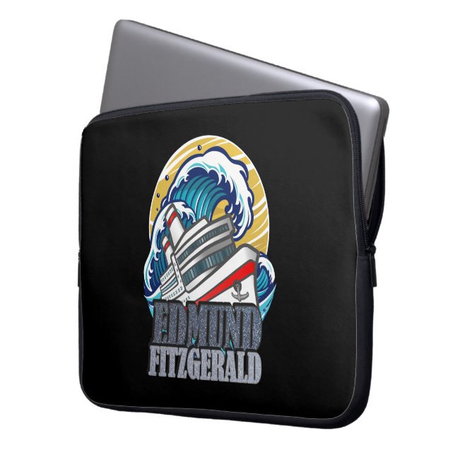 Edmund Fitzgerald | Tribute to the Legendary Ship Laptop Sleeve (Voorkant Links)