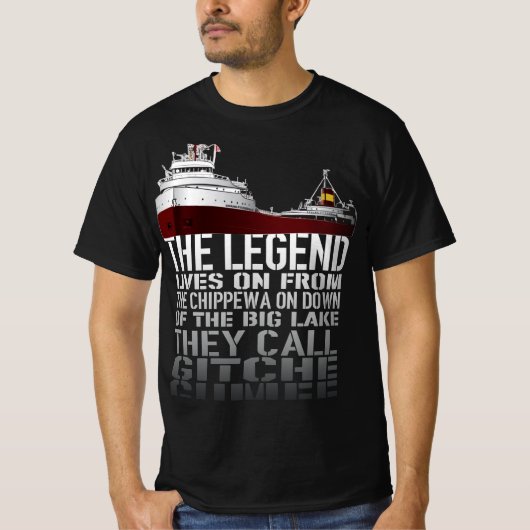 Edmund Fitzgerald Unisex voor mannen en vrouwen. T-shirt (Voorkant)