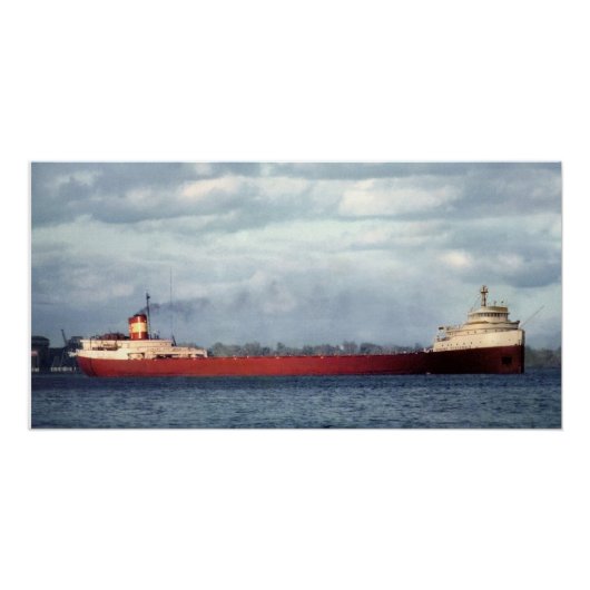 Edmund Fitzgerald Vintage Maritime Great Lakes Perfect Poster (Voorkant)