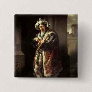 Edmund Kean as Richard III, 1814 Vierkante Button 5,1 Cm