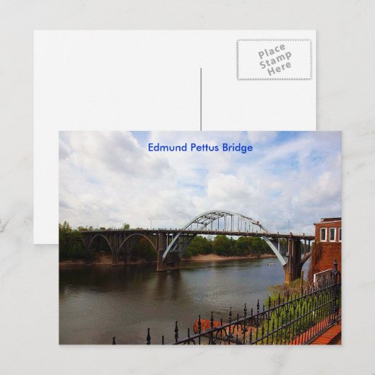Edmund Pettus Bridge in Selma, Alabama Briefkaart (Voorkant / Achterkant)