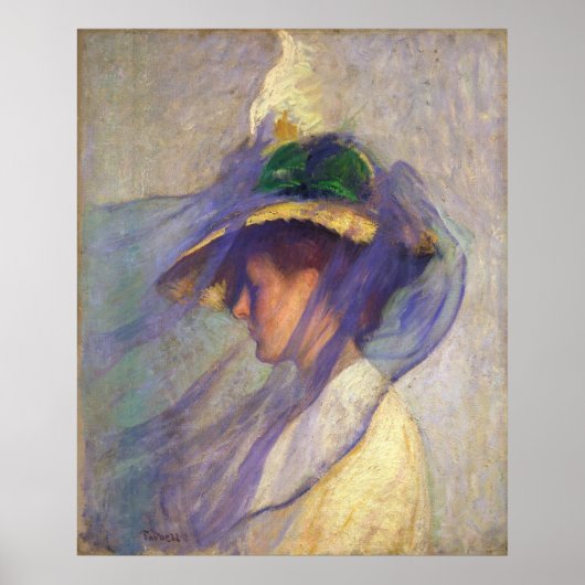 Edmund Tarbell - The Blue Veil Poster (Voorkant)