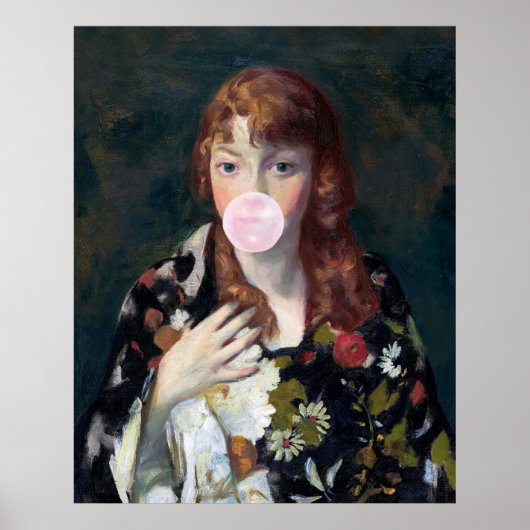 Edna blaast een roze kauwgom bubbel poster (Voorkant)