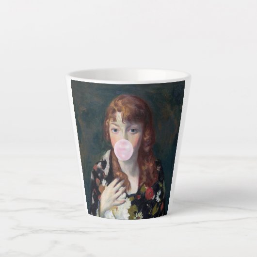 Edna blaast een roze kauwgom latte mok (Voorkant)