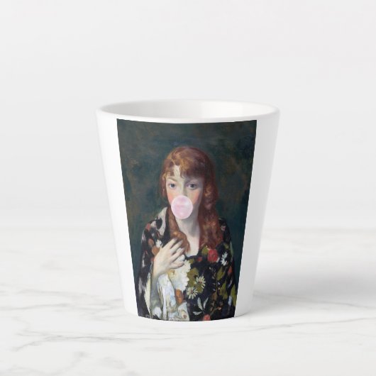 Edna blaast een roze kauwgom latte mok (Voorkant)