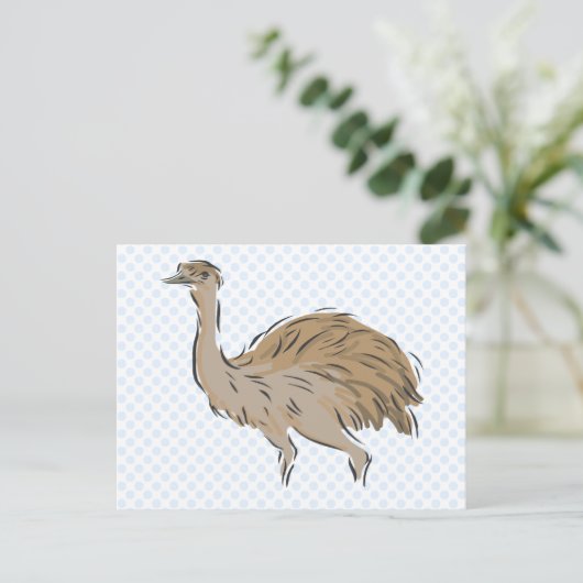 Edna Emu Briefkaart (Staand voorkant)