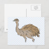 Edna Emu Briefkaart (Voorkant / Achterkant)