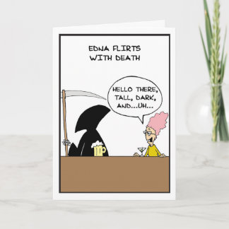 Edna Flirst met de Dood - Half Baked Comics Bedankkaart