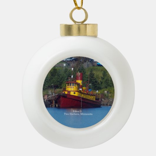 Edna G. ball of snowflake ornament (Voorkant)
