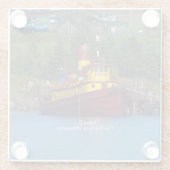 Edna G. glas coaster Glazen Onderzetter (Achterkant)