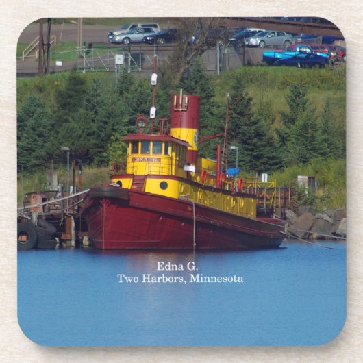 Edna G. set van 6 harde onderzetters van kunststof (Voorkant)