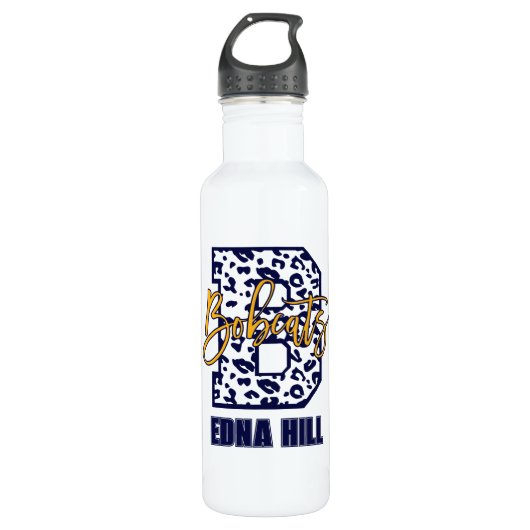 Edna Hill "B" Bobcats Water Bottle Waterfles (Voorkant)