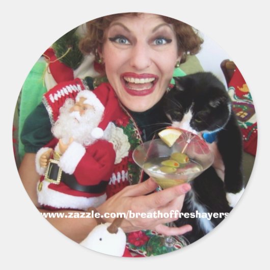 Edna Kerst stickers! Ronde Sticker (Voorkant)