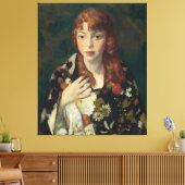 Edna Smith in een Japanse Wrap Canvas Afdruk (Insitu (Woonkamer))