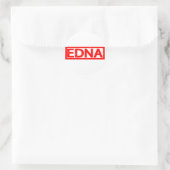 Edna Stamp Ronde Sticker (Tas)