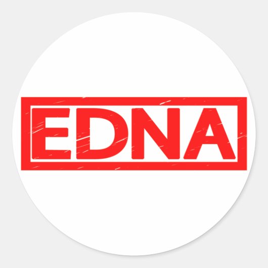 Edna Stamp Ronde Sticker (Voorkant)