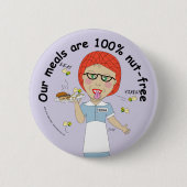 Edna The Lunch Lady Cartoons Ronde Button 5,7 Cm (Voorkant)