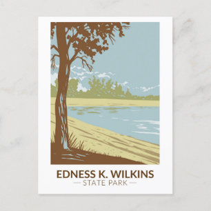Edness K Wilkins State Park Wyoming Vintage Briefkaart