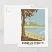 Edness K Wilkins State Park Wyoming Vintage Briefkaart (Voorkant / Achterkant)