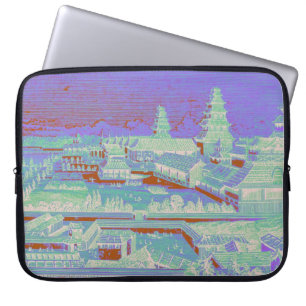 Edo Castle Tokyo Japan  Colorful Fun 1800 Laptop Sleeve