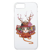 Edo japonés Samurai Neko Kitten Case-Mate iPhone Case (Achterkant)