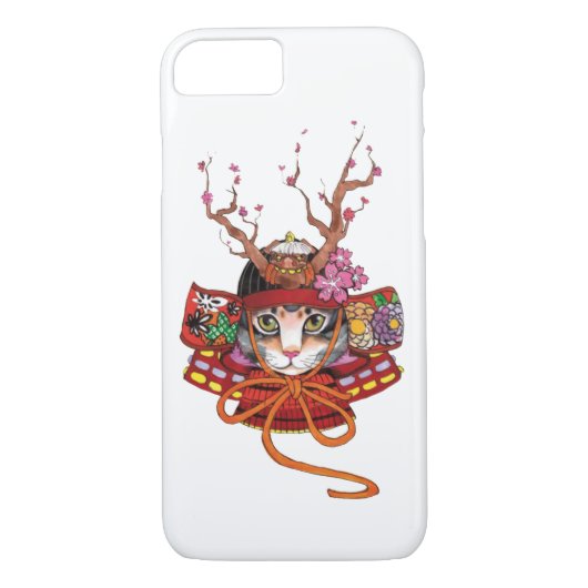 Edo japonés Samurai Neko Kitten Case-Mate iPhone Case (Achterkant)
