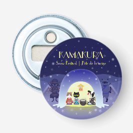 Edo-Neko's sneeuwviering Button Flesopener