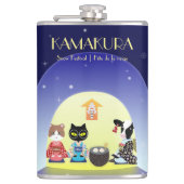 Edo-Neko's sneeuwviering Heupfles (Voorkant)