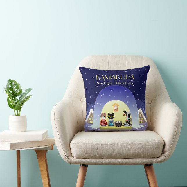 Edo-Neko's sneeuwviering Kussen (Stoel)