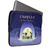 Edo-Neko's sneeuwviering Laptop Sleeve (Voorkant Rechts)