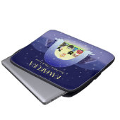 Edo-Neko's sneeuwviering Laptop Sleeve (Voorkant onderkant)