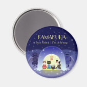 Edo-Neko's sneeuwviering Magneet (Voorkant / Achterkant)