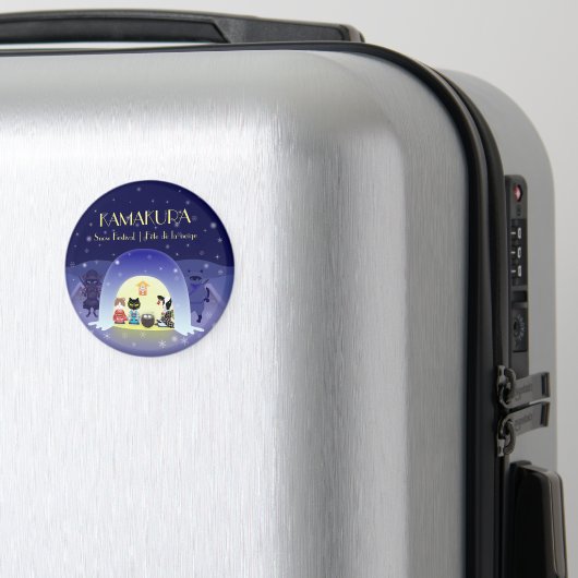 Edo-Neko's sneeuwviering Magneet (Insitu (bagage))