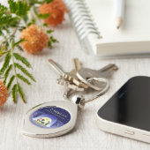 Edo-Neko's Snowy Celebration Metal Sleutelhanger (Zijkant)